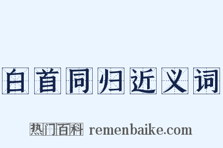 白首同归近义词是什么意思的图片